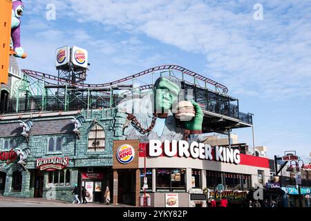 Ristorante Burger King su Cliffton Hill a Niagara Falls, Ontario, Canada Foto Stock