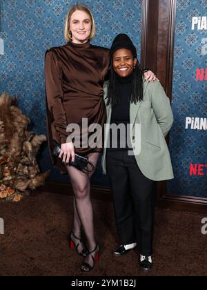 HOLLYWOOD, LOS ANGELES, CALIFORNIA, Stati Uniti - 19 NOVEMBRE: Colleen Washington e Katia Washington arrivano alla premiere di Los Angeles di "The piano Lesson" di Netflix, tenutasi all'Egyptian Theatre Hollywood il 19 novembre 2024 a Hollywood, Los Angeles, California, Stati Uniti. (Foto di Xavier Collin/Image Press Agency) Foto Stock