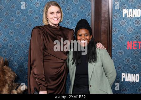 HOLLYWOOD, LOS ANGELES, CALIFORNIA, Stati Uniti - 19 NOVEMBRE: Colleen Washington e Katia Washington arrivano alla premiere di Los Angeles di "The piano Lesson" di Netflix, tenutasi all'Egyptian Theatre Hollywood il 19 novembre 2024 a Hollywood, Los Angeles, California, Stati Uniti. (Foto di Xavier Collin/Image Press Agency) Foto Stock