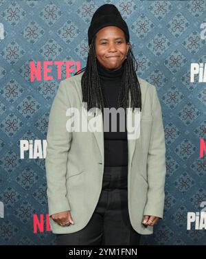 Los Angeles, Stati Uniti. 19 novembre 2024. Katia Washington arriva alla LEZIONE DI PIANOFORTE Premiere di Netflix tenuta al Teatro Egizio di Hollywood, CA, martedì, 19 novembre 2024. (Foto di Sthanlee B. Mirador/Sipa USA) credito: SIPA USA/Alamy Live News Foto Stock