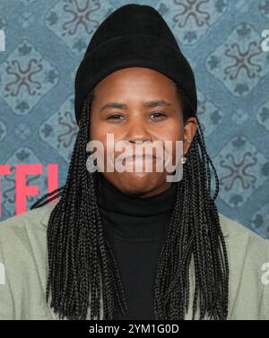 Los Angeles, Stati Uniti. 19 novembre 2024. Katia Washington arriva alla LEZIONE DI PIANOFORTE Premiere di Netflix tenuta al Teatro Egizio di Hollywood, CA, martedì, 19 novembre 2024. (Foto di Sthanlee B. Mirador/Sipa USA) credito: SIPA USA/Alamy Live News Foto Stock