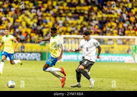 Salvador, Bahia, Brasile. 20 novembre 2024. Salvador (ba), 11/19/2024 Ã¢â‚¬' qualificazioni/brasile/uruguay/ba Ã¢â‚¬' punti salienti della partita tra brasile e uruguay, valida per il dodicesimo turno delle qualificazioni per la Coppa del mondo 2026, tenutasi nella città di salvador, questo martedì 19 novembre 2024. (Credit Image: © Pedro Paulo Diaz/TheNEWS2 via ZUMA Press Wire) SOLO PER USO EDITORIALE! Non per USO commerciale! Foto Stock