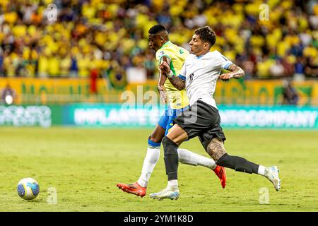 Salvador, Bahia, Brasile. 20 novembre 2024. Salvador (ba), 11/19/2024 Ã¢â‚¬' qualificazioni/brasile/uruguay/ba Ã¢â‚¬' punti salienti della partita tra brasile e uruguay, valida per il dodicesimo turno delle qualificazioni per la Coppa del mondo 2026, tenutasi nella città di salvador, questo martedì 19 novembre 2024. (Credit Image: © Pedro Paulo Diaz/TheNEWS2 via ZUMA Press Wire) SOLO PER USO EDITORIALE! Non per USO commerciale! Foto Stock