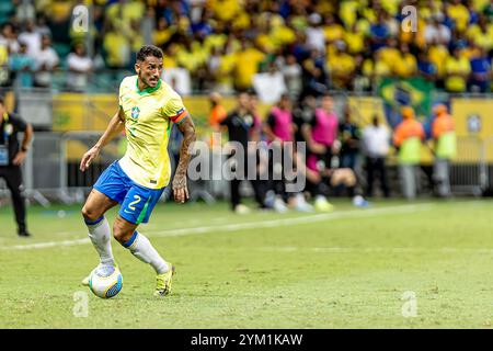 Salvador, Bahia, Brasile. 20 novembre 2024. Salvador (ba), 11/19/2024 Ã¢â‚¬' qualificazioni/brasile/uruguay/ba Ã¢â‚¬' danilo dal brasile, durante la partita tra brasile e uruguay, valida per il dodicesimo turno delle qualificazioni per la Coppa del mondo 2026, tenutasi nella città di salvador, questo martedì 19 novembre 2024. (Credit Image: © Pedro Paulo Diaz/TheNEWS2 via ZUMA Press Wire) SOLO PER USO EDITORIALE! Non per USO commerciale! Foto Stock