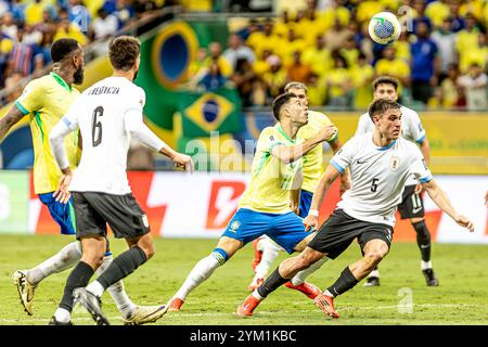 Salvador, Bahia, Brasile. 20 novembre 2024. Salvador (ba), 11/19/2024 Ã¢â‚¬' qualificazioni/brasile/uruguay/ba Ã¢â‚¬' punti salienti della partita tra brasile e uruguay, valida per il dodicesimo turno delle qualificazioni per la Coppa del mondo 2026, tenutasi nella città di salvador, questo martedì 19 novembre 2024. (Credit Image: © Pedro Paulo Diaz/TheNEWS2 via ZUMA Press Wire) SOLO PER USO EDITORIALE! Non per USO commerciale! Foto Stock