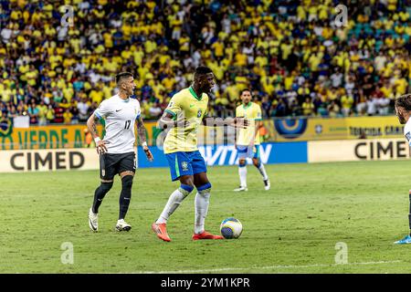 Salvador, Bahia, Brasile. 20 novembre 2024. Salvador (ba), 11/19/2024 Ã¢â‚¬' qualificazioni/brasile/uruguay/ba Ã¢â‚¬' punti salienti della partita tra brasile e uruguay, valida per il dodicesimo turno delle qualificazioni per la Coppa del mondo 2026, tenutasi nella città di salvador, questo martedì 19 novembre 2024. (Credit Image: © Pedro Paulo Diaz/TheNEWS2 via ZUMA Press Wire) SOLO PER USO EDITORIALE! Non per USO commerciale! Foto Stock