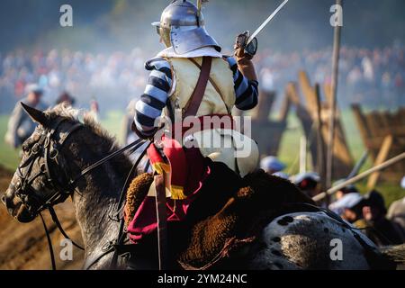 Groenlo, Gelderland/Paesi Bassi - 10-26-2024: La battaglia di Grolle (in olandese: Same om Grolle). Rievocazione storica dell'assedio del confine fortificato Foto Stock