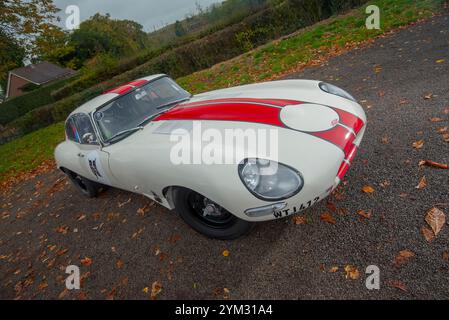 Jaguar e Type serie 2 1969 modificata per le corse Foto Stock