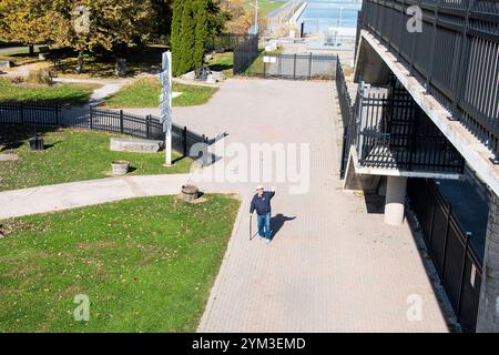 Giardino al St. Catharines Museum sulla Welland Canals Parkway in Ontario, Canada Foto Stock