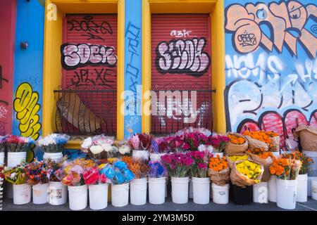 Flower Market, Downtown Los Angeles, California, Stati Uniti d'America Foto Stock