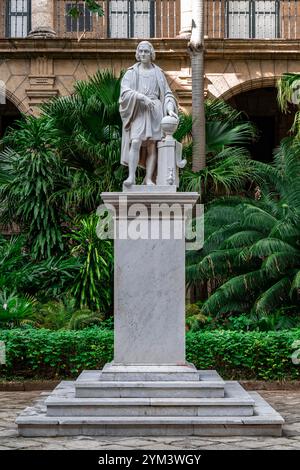 Statua di Cristoforo Colombo a l'Avana Foto Stock