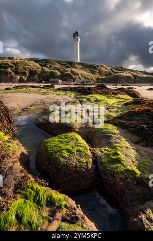 Faro di Covesea in Scozia Foto Stock