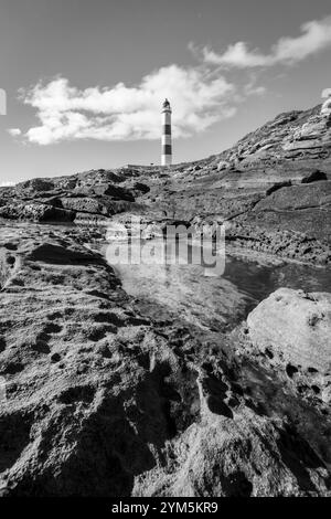 Faro di Tarbat Ness in Scozia Foto Stock