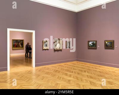 Vista di una delle camere, gallerie con dipinti del Vecchio Maestro sulle pareti. Al Legion of Honor Art Museum di San Francisco, California. Foto Stock