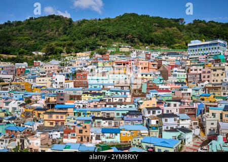 2024 settembre, villaggio culturale Gamcheon a Busan, Corea del Sud Foto Stock