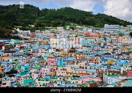 2024 settembre, villaggio culturale Gamcheon a Busan, Corea del Sud Foto Stock