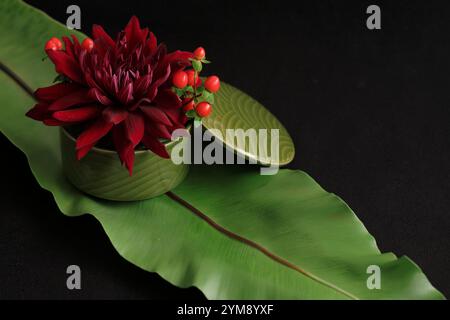 Allestimenti floreali per Capodanno Foto Stock