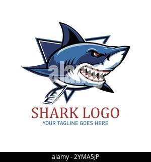 Logo Shark, Logo Shark Branding, Logo Shark Design, Logo Shark Symbol, Logo Shark Icon, logo Shark Inspiration, logo Shark Identity, Shark Aesthetics Illustrazione Vettoriale