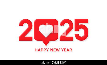 Buon anno nuovo 2025 Instagram Post and Story Foto Stock