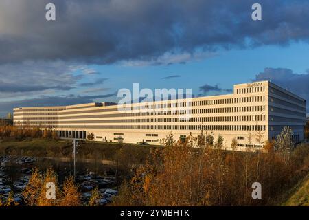 Sede centrale del fornitore di servizi IT Materna Information & Communications se presso il Phoenix Technology Park a Dortmund-Hoerde, Dortmund, North Rhine-WE Foto Stock