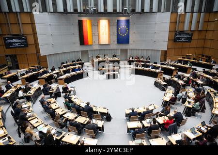 Berlino, Germania. 21 novembre 2024. I membri del parlamento si riuniscono durante la 56a sessione plenaria della camera dei rappresentanti di Berlino. L'argomento principale è il nuovo bilancio per lo stato di Berlino. Crediti: Sebastian Christoph Gollnow/dpa/Alamy Live News Foto Stock