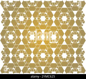 Motivo colori dorati stile arabo rete ornamento decorativo Illustrazione Vettoriale