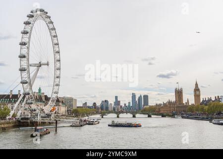 Il London Eye, ruota panoramica di Londra, Regno Unito Foto Stock