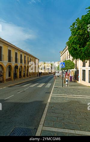 Straßenansicht, Los Arcos ARTESANÍA y decoración Foto Stock