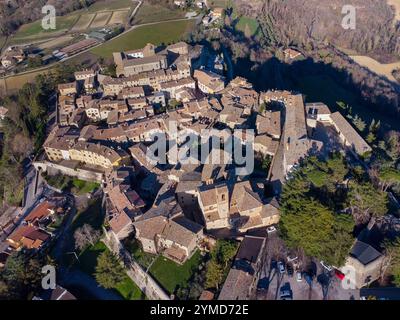 Montone (Umbria-provincia di Perugia) Vista del Villaggio Foto Stock