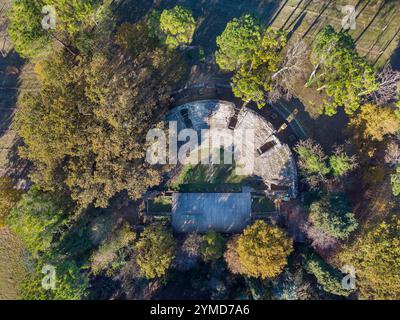 Falerone (Marche, provincia di fermo). Area archeologica di Falerio Picenus. Teatro Romano Foto Stock