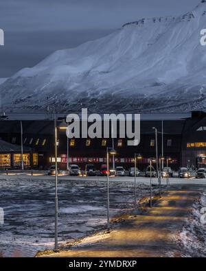 Paesaggi intorno alla città di Longyearbyen Svalbard, Norvegia Foto Stock