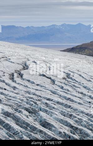 Skalafellsjokull, Parco Nazionale Vatnajokull, Islanda, Europa Foto Stock