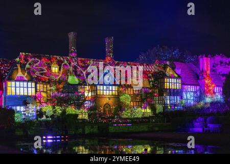 Wisley, Woking, Surrey, Regno Unito, 19 novembre : Christmas Glow 2022 at RHS Garden Wisley, Woking, Surrey, Inghilterra, Regno Unito il 19 novembre 2022 Foto Stock