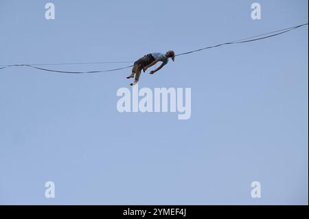 LUBIN, POLONIA - 30 SETTEMBRE 2023: X Memorial Iwony Buczek, gara di arrampicata e camminata sul tropico Foto Stock