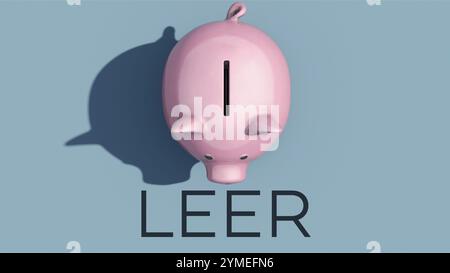 Immagine simbolica sul tema dell'impoverimento Foto Stock