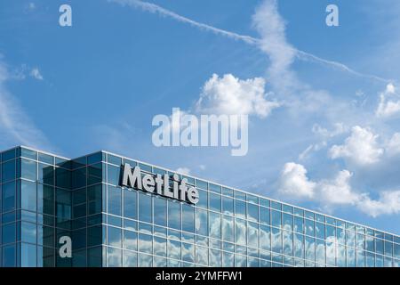 Whippany, New Jersey, USA - 16 agosto 2022: MetLife firma sul suo quartier generale a Whippany, New Jersey, USA, 16 agosto 2022. Foto Stock