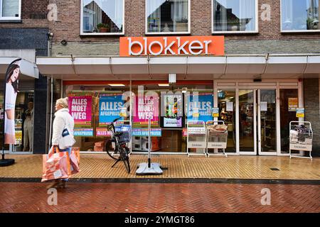 Vendita di liquidazione presso il negozio al dettaglio Blokker Foto Stock