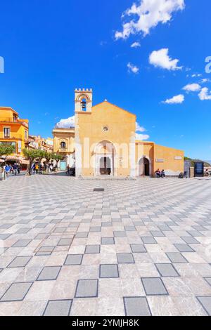 Chiesa di Sant'Agostino, Piazza IX aprile, Taormina, Sicilia, Italia Foto Stock