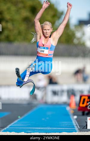 Melbourne, Australia. 15 febbraio 2024. La saltatrice paralimpica Vanessa Low è stata vista in azione durante il Maurie Plant Meet Melbourne del 2024 al Lakeside Stadium. World Athletics Continental Tour Gold Meet. (Foto di Olivier Rachon/SOPA Images/Sipa USA) credito: SIPA USA/Alamy Live News Foto Stock