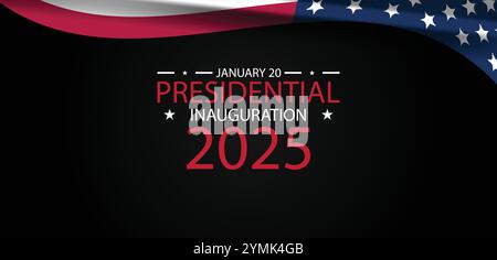L'inaugurazione presidenziale del 2025 avrà luogo il 20 gennaio Illustrazione Vettoriale