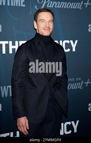 Michael Fassbender bei der Premiere der Paramount serie The Agency im Museum of Modern Art New York, 21.11.2024 *** Michael Fassbender alla prima della serie Paramount The Agency al Museum of Modern Art New York, 21 11 2024 foto:XB.xHinex/xFuturexImagex Agency 4201 Foto Stock