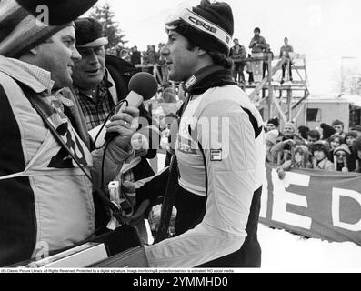 Ingemar Stenmark (18 marzo 1956) è un ex sciatore alpino svedese. È considerato uno dei più importanti atleti svedesi di sempre e come il più grande specialista di slalom e slalom gigante di tutti i tempi. 1980 Foto Stock