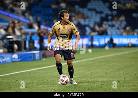 22 novembre 2024; Allianz Stadium, Sydney, NSW, Australia: A-League Football, Newcastle Jets contro Central Coast Mariners; Dane Ingham dei Newcastle Jets Foto Stock