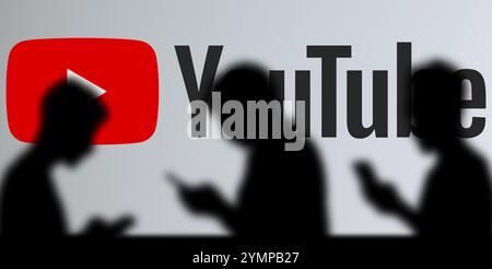 YouTube è un social network progettato per caricare video. Foto Stock