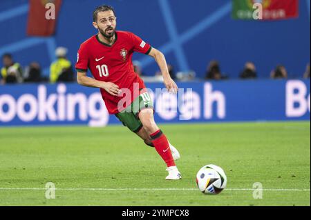 LIPSIA, GERMANIA - 18 GIUGNO 2024: Incontro Euro 2024 Groupe F Portogallo vs Cechia 2:1. In azione Bernardo Silva Foto Stock