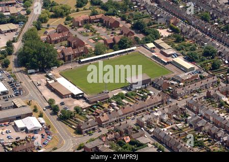 Vista aerea Stafford Rangers Football Club Inghilterra Staffordshire REGNO UNITO Foto Stock