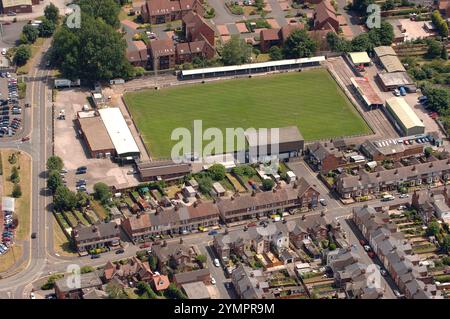 Vista aerea Stafford Rangers Football Club Inghilterra Staffordshire REGNO UNITO Foto Stock