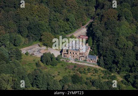 Vista aerea di Great Barr Hall, Great Barr, Birmingham, West Midlands Inghilterra Regno Unito Foto Stock