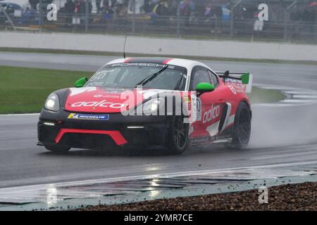 Darelle Wilson, Porsche 718 Cayman GT4 Clubsport, AALCO con JWB Motorsport, Porsche Sprint Challenge Gran Bretagna 2024, una singola serie di marchi con Foto Stock