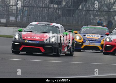 Darelle Wilson, Porsche 718 Cayman GT4 Clubsport, AALCO con JWB Motorsport, Porsche Sprint Challenge Gran Bretagna 2024, una singola serie di marchi con Foto Stock